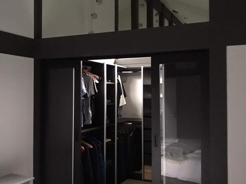 Modern bespoke walk-in wardrobe, Huf Haus