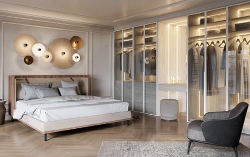 Bespoke wardrobe interior with drawers and rails, Hertfordshire